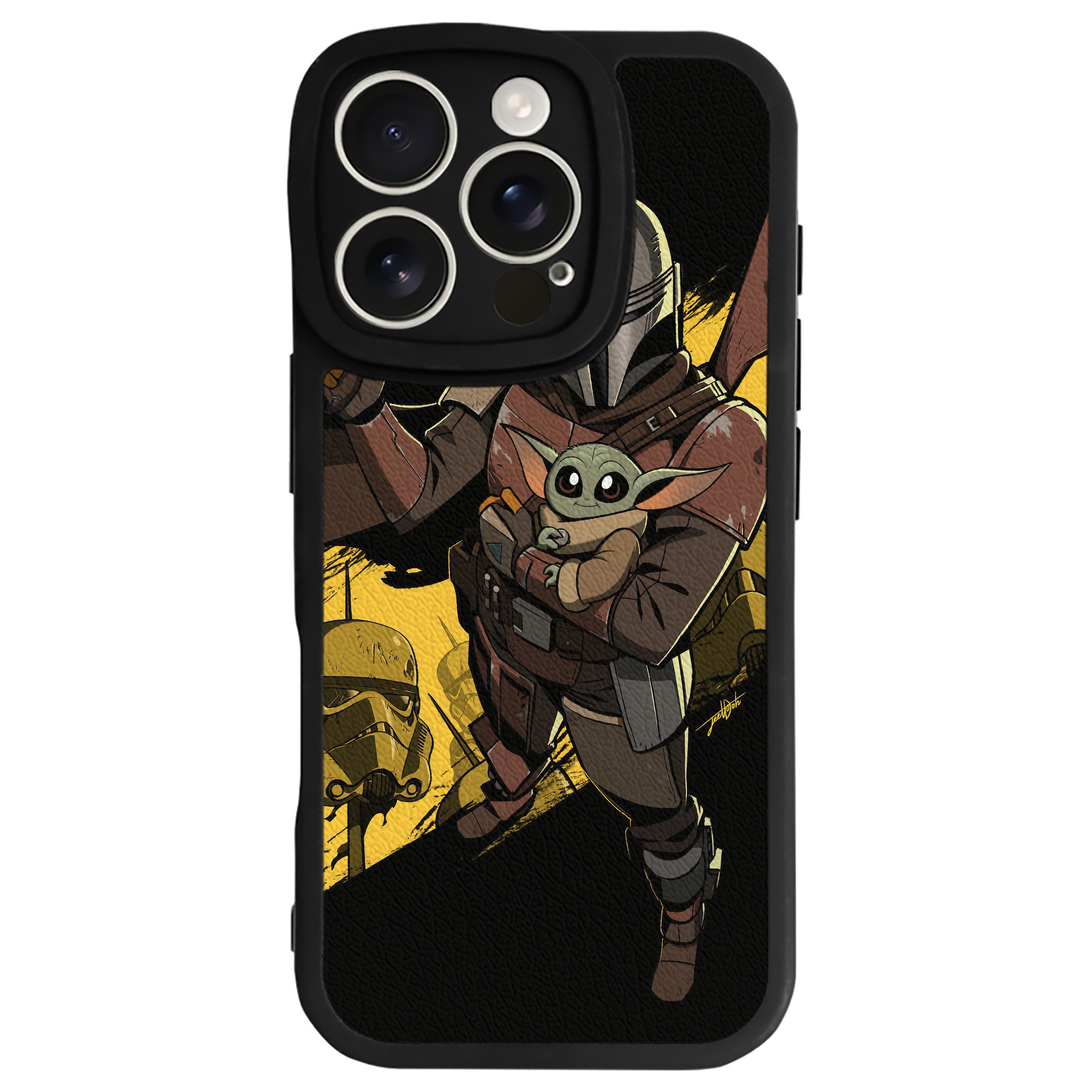 （画像用） スター・ウォーズ Star Wars 【iPhone 16シリーズ対応】シリコンスマホケース（レザー調） 材質：シリコン
